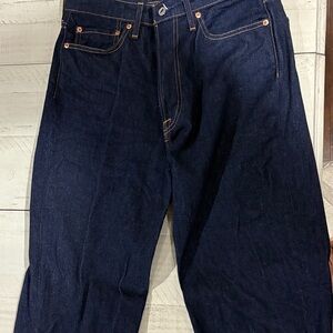 Abercrombie & Fitch Men's Deep Indigo Baggy Jeans